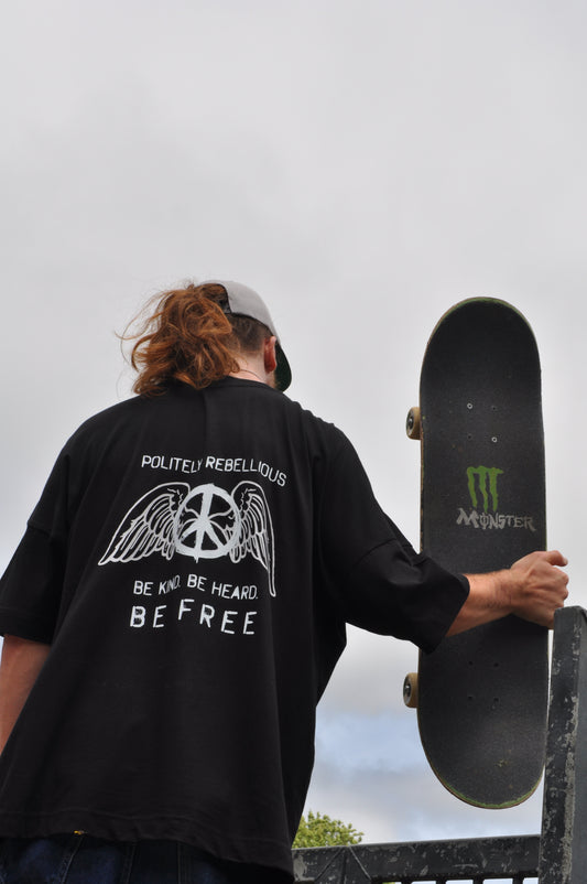 Graphic Slogan VOYCE Oversized T-Shirt